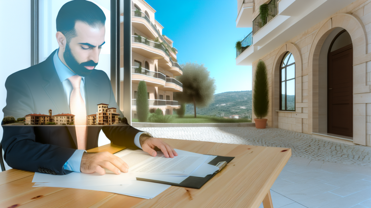 Amministratore di condominio esamina documenti per recupero crediti condominiali