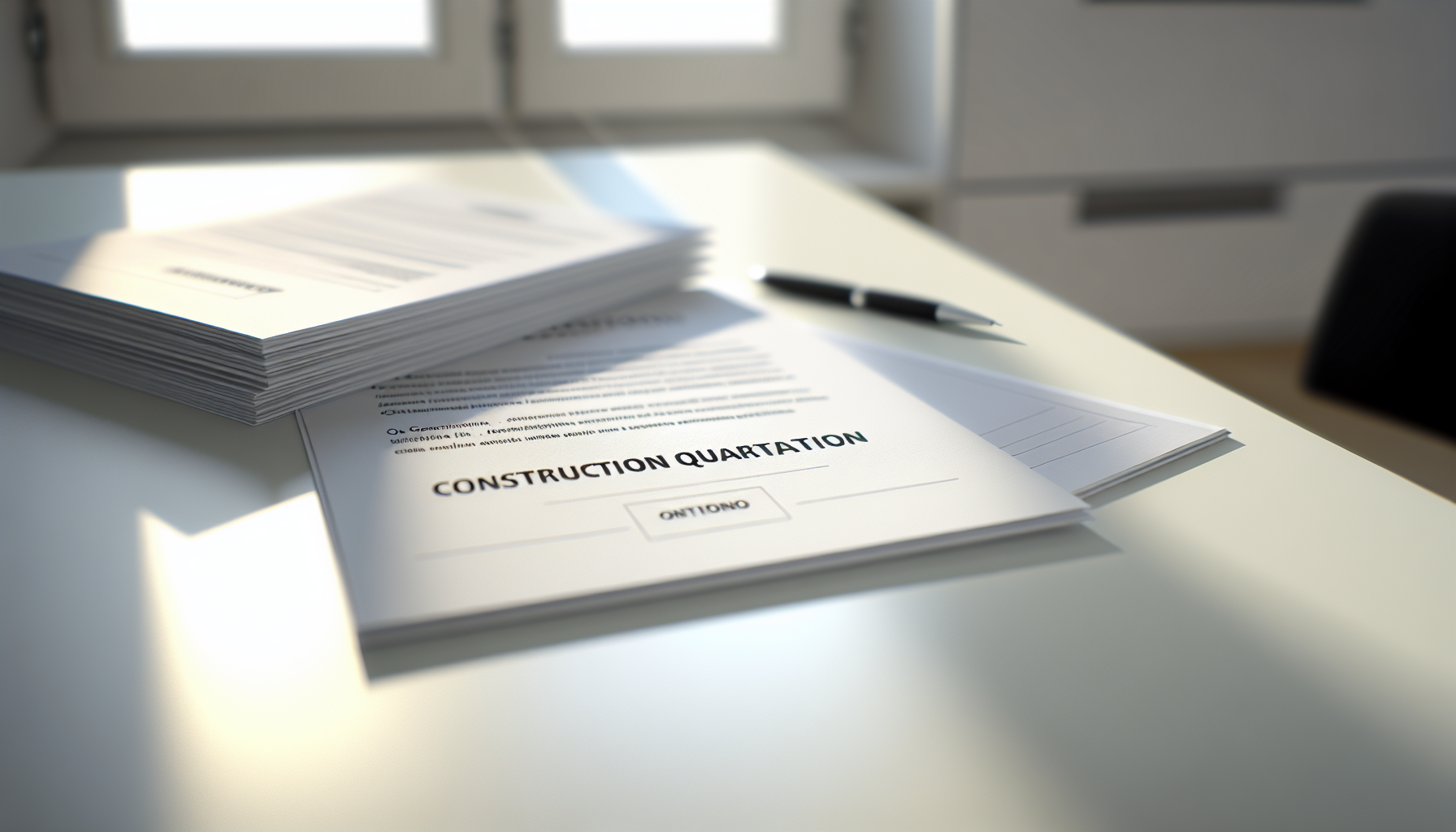 Confronto di preventivi per lavori condominiali su scrivania di studio professionale