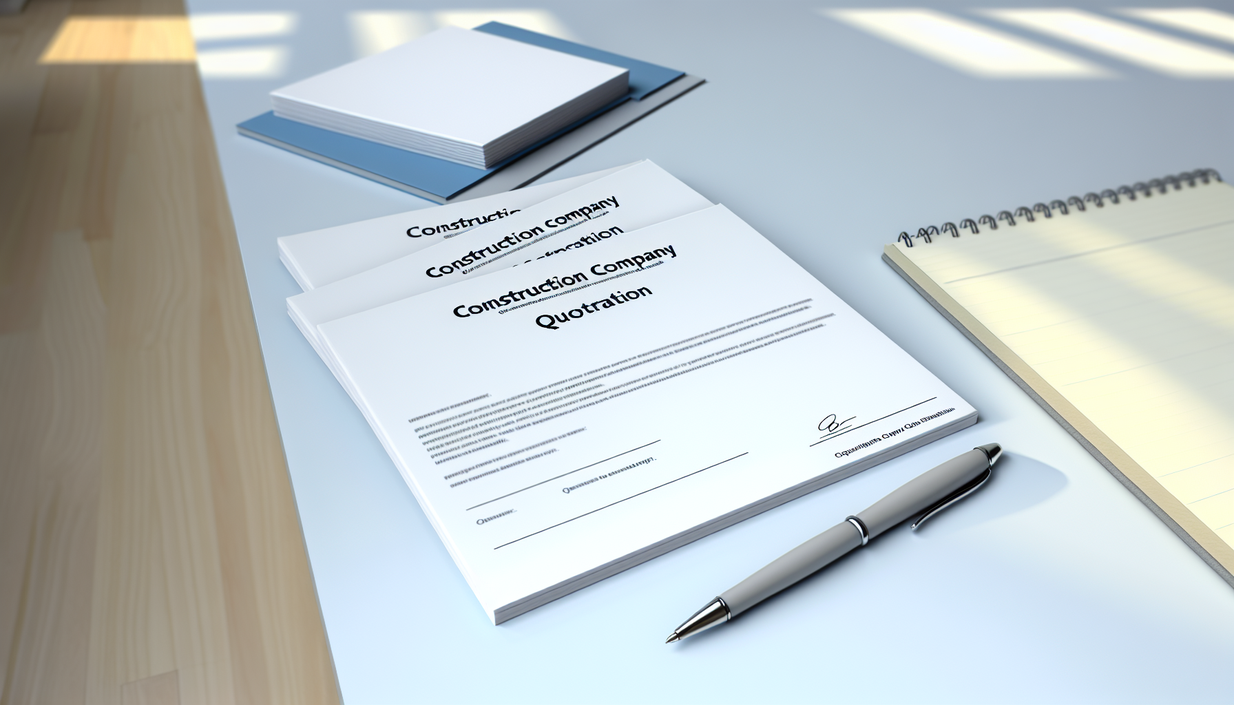 Tre preventivi per lavori condominiali a confronto su una scrivania