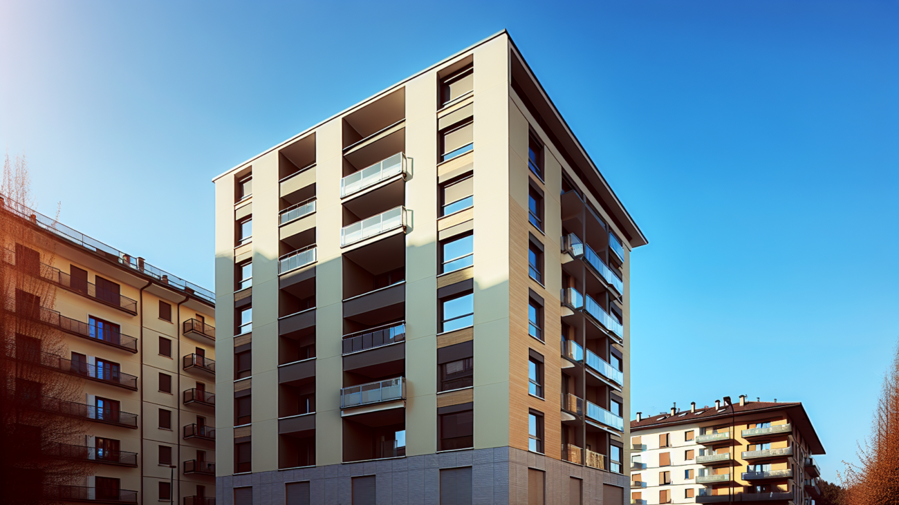 Edificio condominiale in Italia con certificazione energetica aggiornata