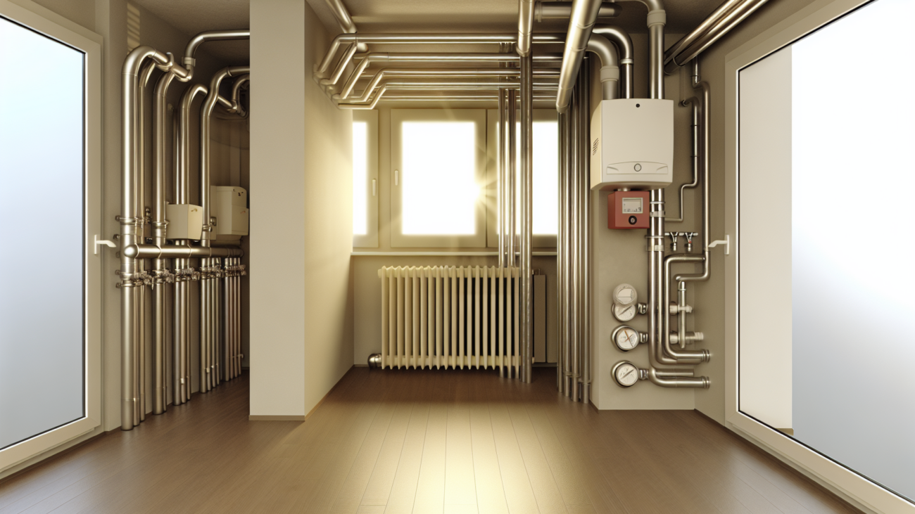 Impianto di riscaldamento centralizzato in un condominio italiano