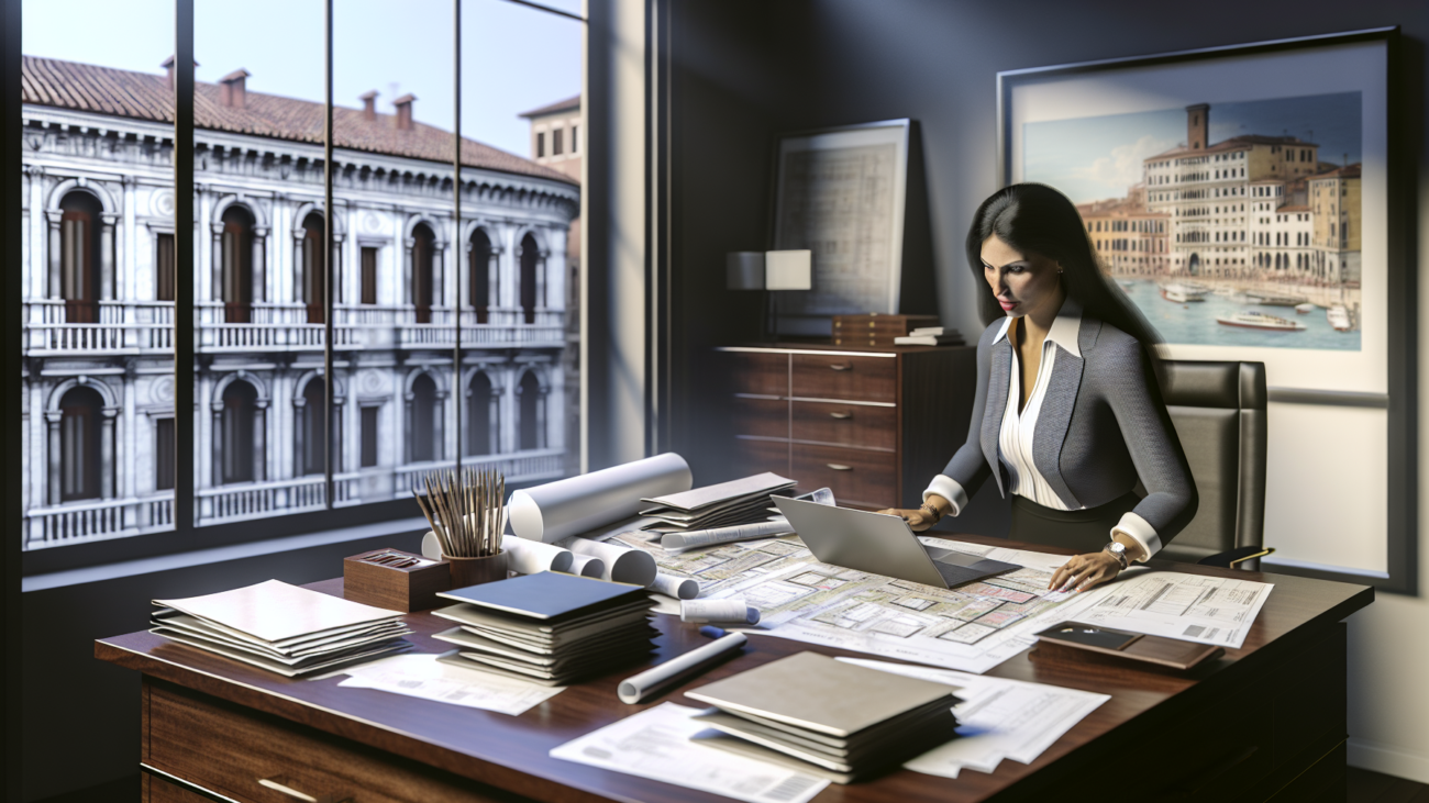 Amministratore condominiale esamina documenti per la costituzione del fondo speciale per lavori straordinari