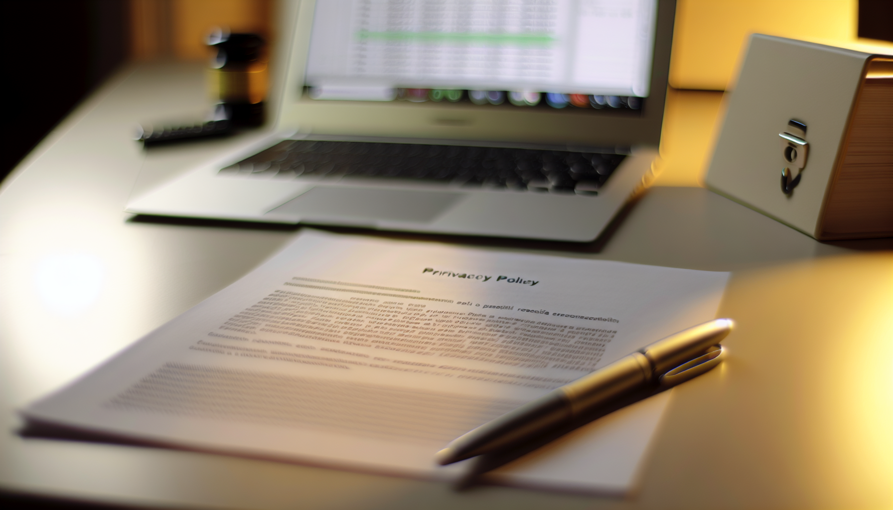Amministratore di condominio che esamina documenti relativi al trattamento dei dati personali