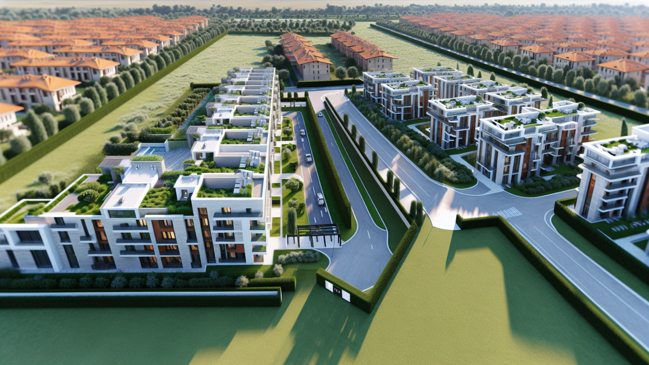 Complesso residenziale con più edifici condominiali e parti comuni condivise - supercondominio