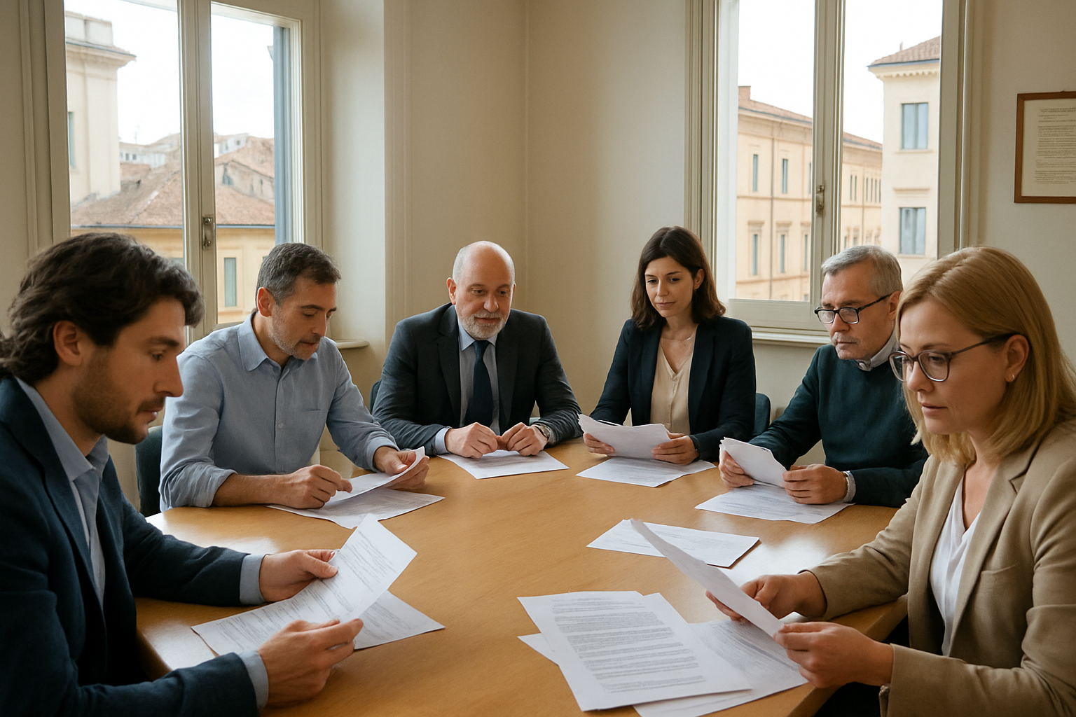 Assemblea condominiale che discute modifiche alle parti comuni del condominio