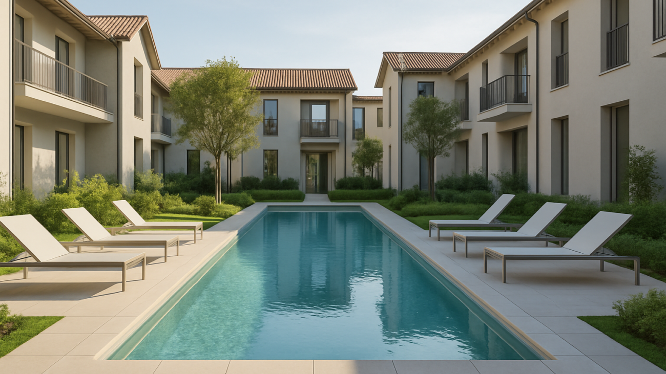 Piscina condominiale in complesso residenziale italiano, uso regolato dai millesimi secondo Cassazione 4966/2026