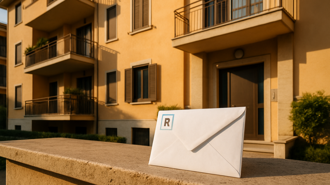 Condomino moroso riceve raccomandata con decreto ingiuntivo per spese condominiali non pagate