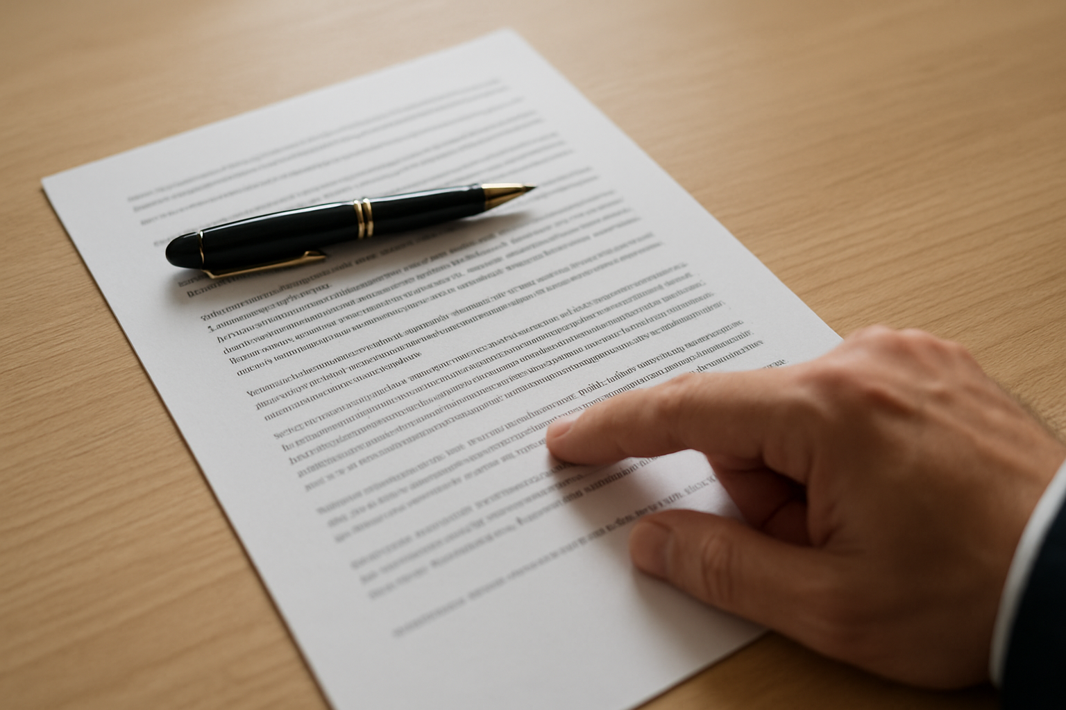 Documento ufficiale di delibera condominiale con penna stilografica su scrivania professionale