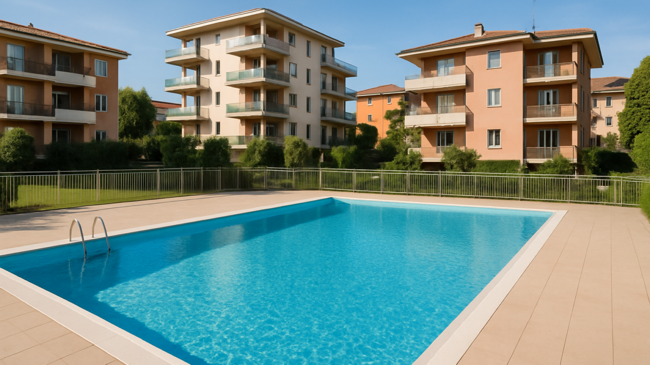 Piscina condominiale in un condominio italiano: uso regolamentato in base ai millesimi secondo Cassazione 4966/2026
